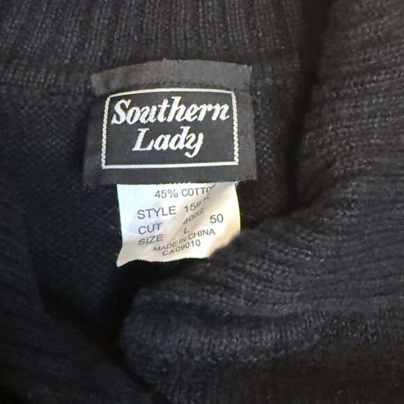 Vintage 90s Southern Lady Embroidered Button Front Ugly Christmas Sweater Vest - Picture 8 of 12